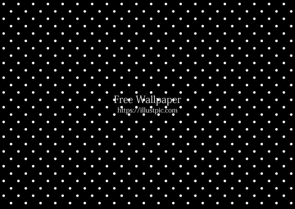 White Polka Dots on Black Background
