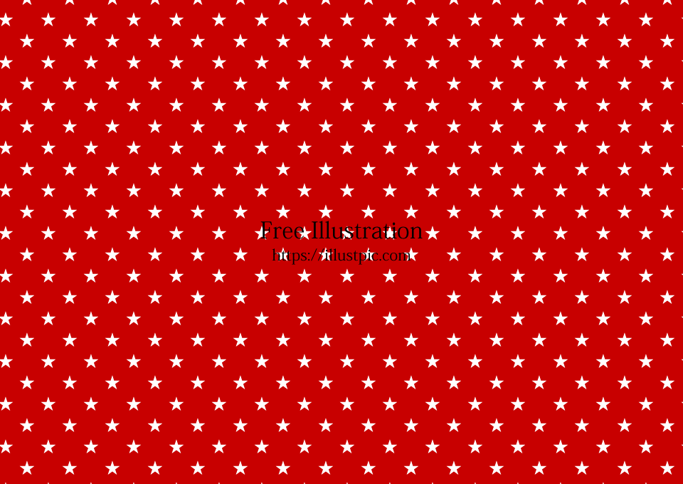 White Star Pattern on Red Background