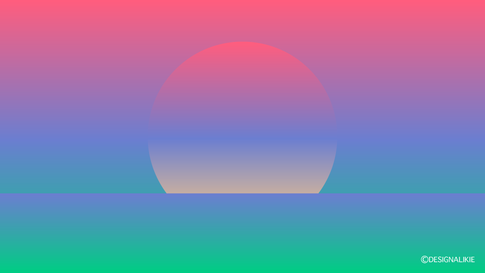 淡い夕日