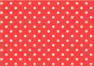 White Polka Dots on Red Background