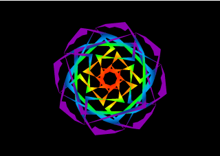 Rainbow Geometric Pattern