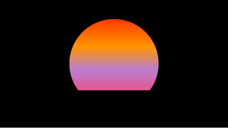 黒背景の夕日
