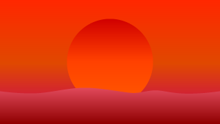 赤い夕日