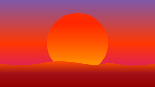 オレンジの夕日
