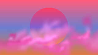 ピンク雲の夕日