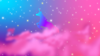 ユニコーンとピンク雲