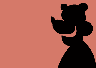 クマキャラクターシルエット