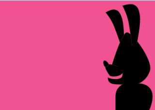 ウサギキャラクターシルエット
